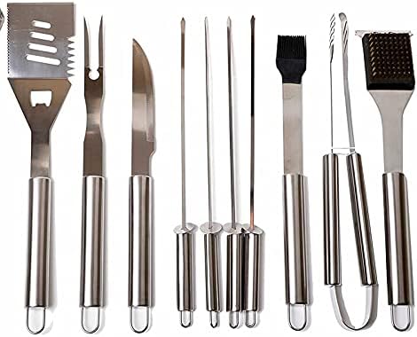 Σετ 10 Ανοξείδωτα Εργαλεία Μπάρμπεκιου σε Μεταλλικό Βαλιτσάκι Μεταφοράς Σετ 10 Ανοξείδωτα Εργαλεία Μπάρμπεκιου σε Μεταλλικό Βαλιτσάκι Μεταφοράς
