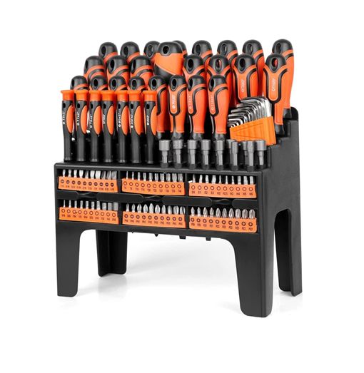 Σετ 124 Μαγνητικών Κατσαβιδιών από Xρώμιο Βαναδίου με Ραφιέρα Σετ 124 Μαγνητικών Κατσαβιδιών από Xρώμιο Βαναδίου με Ραφιέρα