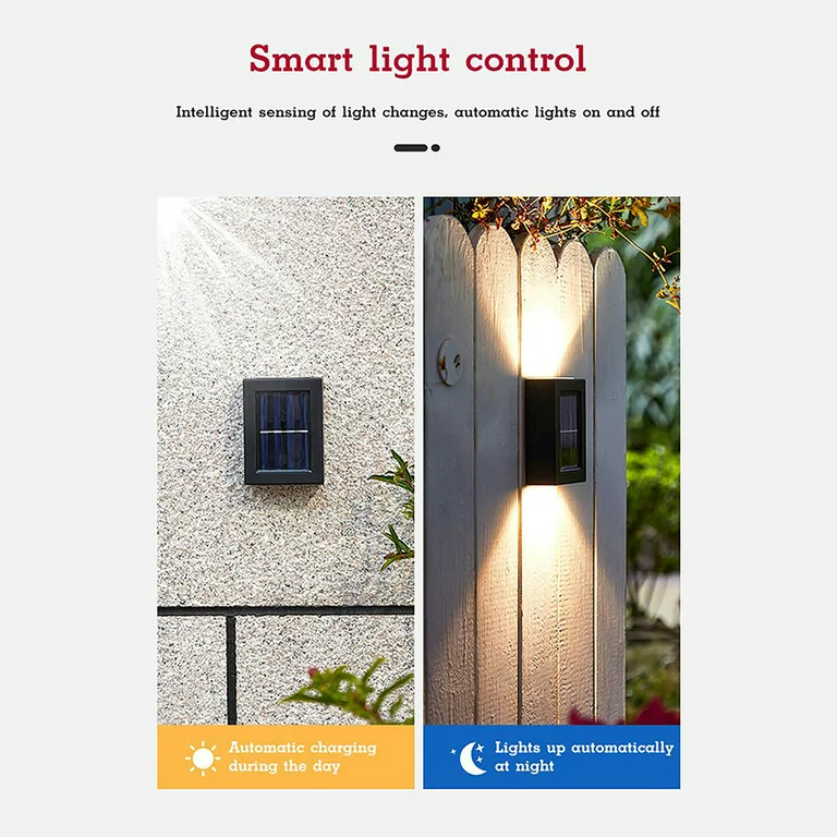 Σετ 4 τμχ Mini Επιτοίχιο Αδιάβροχο Ηλιακό Φωτιστικό LED με Φωτοκύτταρο 3000Κ με Ενσωματωμένο Ηλιακό Πάνελ Σετ 4 τμχ Mini Επιτοίχιο Αδιάβροχο Ηλιακό Φωτιστικό LED με Φωτοκύτταρο 3000Κ με Ενσωματωμένο Ηλιακό Πάνελ