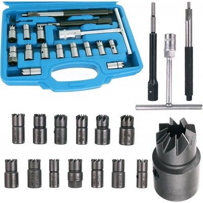 Σετ 17 Τεμαχίων Φρέζες Καθαρισμού Έδρας Μπεκ Ψεκασμού Diesel Σετ 17 Τεμαχίων Φρέζες Καθαρισμού Έδρας Μπεκ Ψεκασμού Diesel