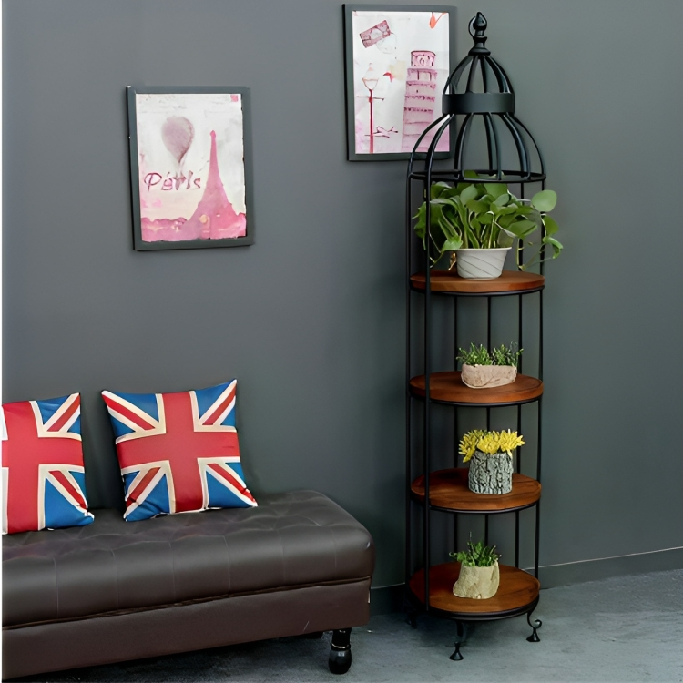 Σετ 2 Διακοσμητικά Μεταλλικά Κλουβιά με 3 Ξύλινα Ράφια - 32x32x130 cm και 40x40x155 cm Σετ 2 Διακοσμητικά Μεταλλικά Κλουβιά με 3 Ξύλινα Ράφια - 32x32x130 cm και 40x40x155 cm