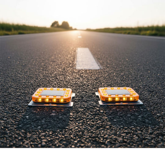 Σετ 2 Ηλιακά Προειδοποιητικά Φώτα LED IP67 85×110mm με Μαγνητική Βάση για Φορτηγά Σετ 2 Ηλιακά Προειδοποιητικά Φώτα LED IP67 85×110mm με Μαγνητική Βάση για Φορτηγά