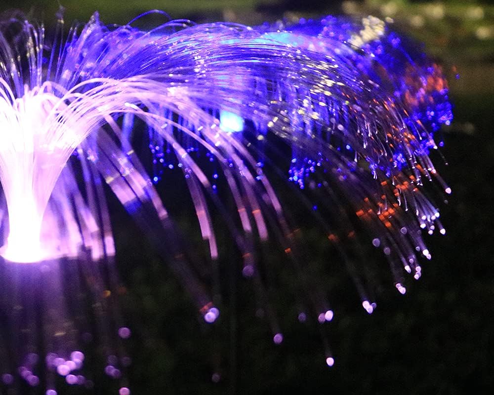 Σετ 2 Ηλιακά RGB Διακοσμητικά Φωτιστικά Κήπου Οπτικής Ίνας σε Σχήμα Βροχής IP65 Σετ 2 Ηλιακά RGB Διακοσμητικά Φωτιστικά Κήπου Οπτικής Ίνας σε Σχήμα Βροχής IP65