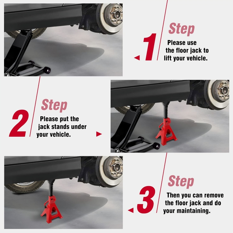 Σετ 2 Μηχανικοί Γρύλοι Ανύψωσης -Τρίποδα Jack Stand - Έως 3 Τόνους Σετ 2 Μηχανικοί Γρύλοι Ανύψωσης -Τρίποδα Jack Stand - Έως 3 Τόνους