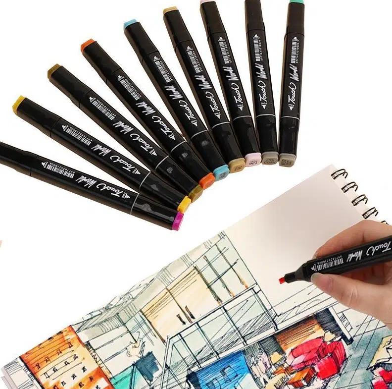 Σετ 204 Χρώματα Επαγγελματικοί Μαρκαδόροι Ζωγραφικής με Διπλή Μύτη - Board & Fine - Θήκη με φερμουάρ Σετ 204 Χρώματα Επαγγελματικοί Μαρκαδόροι Ζωγραφικής με Διπλή Μύτη - Board & Fine - Θήκη με φερμουάρ