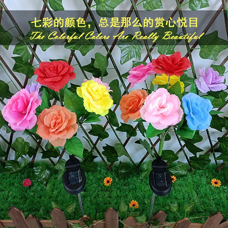 Σετ 2x LED Διακοσμητικά Τριαντάφυλλα Κήπου με Ηλιακό Πάνελ - Σετ 2x LED Διακοσμητικά Τριαντάφυλλα Κήπου με Ηλιακό Πάνελ -