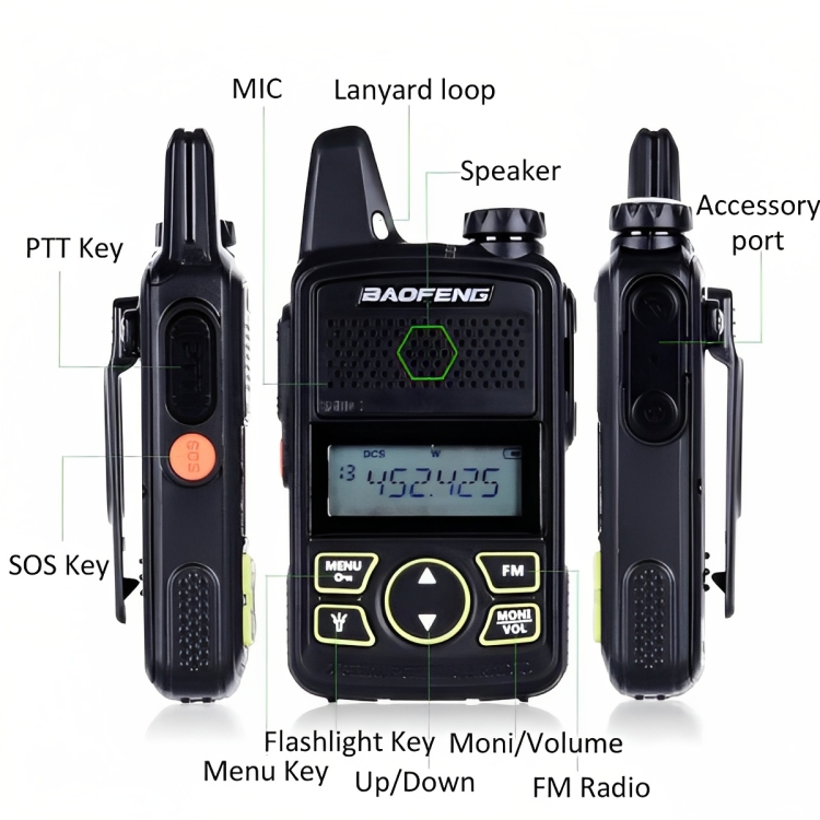 Mini Ασύρματος Φορητός Πομποδέκτης UHF 1.5W - BAOFENG Mini Ασύρματος Φορητός Πομποδέκτης UHF 1.5W - BAOFENG