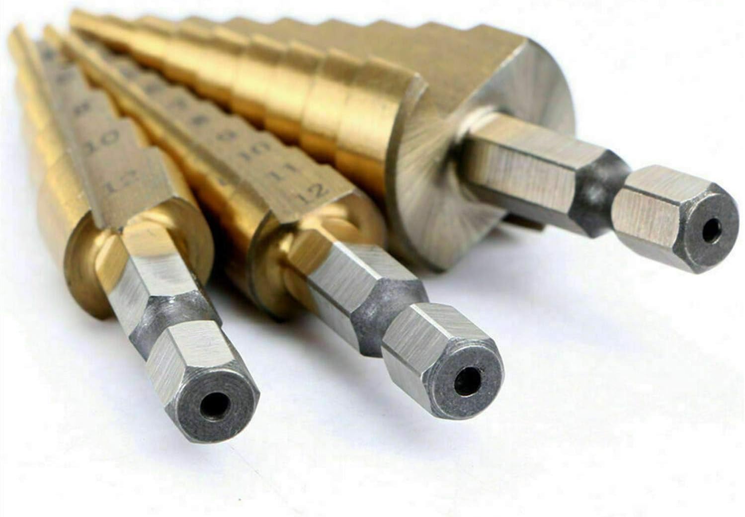 Σετ 3 Τρυπάνια Κωνικά Τιτανίου 4 - 12mm, 4 - 20mm & 4 - 32mm Σετ 3 Τρυπάνια Κωνικά Τιτανίου 4 - 12mm, 4 - 20mm & 4 - 32mm