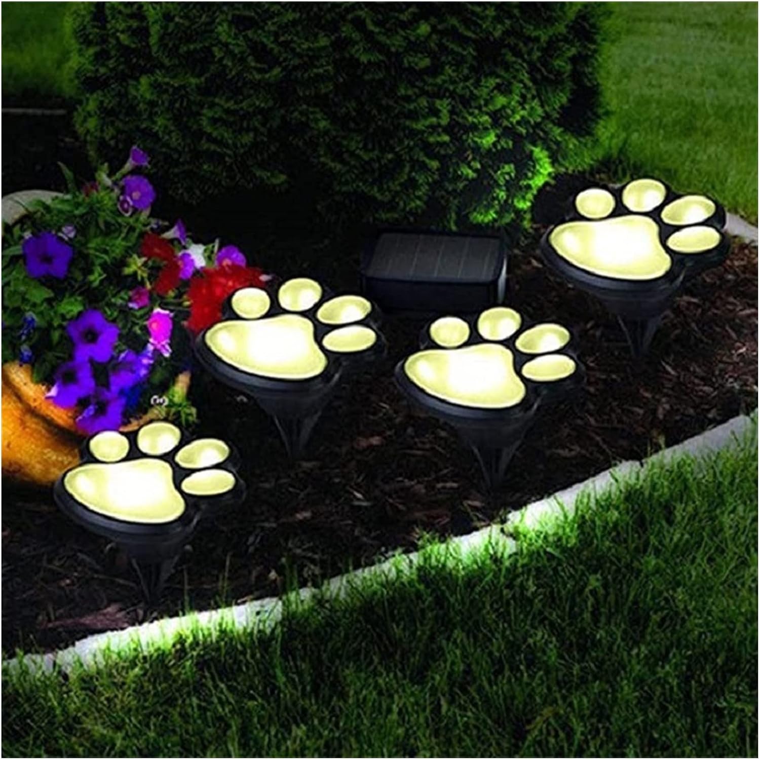 Σετ 4x Ηλιακά LED Φωτιστικά Πατουσάκια για Κήπο & Μονοπάτια – Διακοσμητικός Φωτισμός Εξωτερικού Χώρου Σετ 4x Ηλιακά LED Φωτιστικά Πατουσάκια για Κήπο & Μονοπάτια – Διακοσμητικός Φωτισμός Εξωτερικού Χώρου