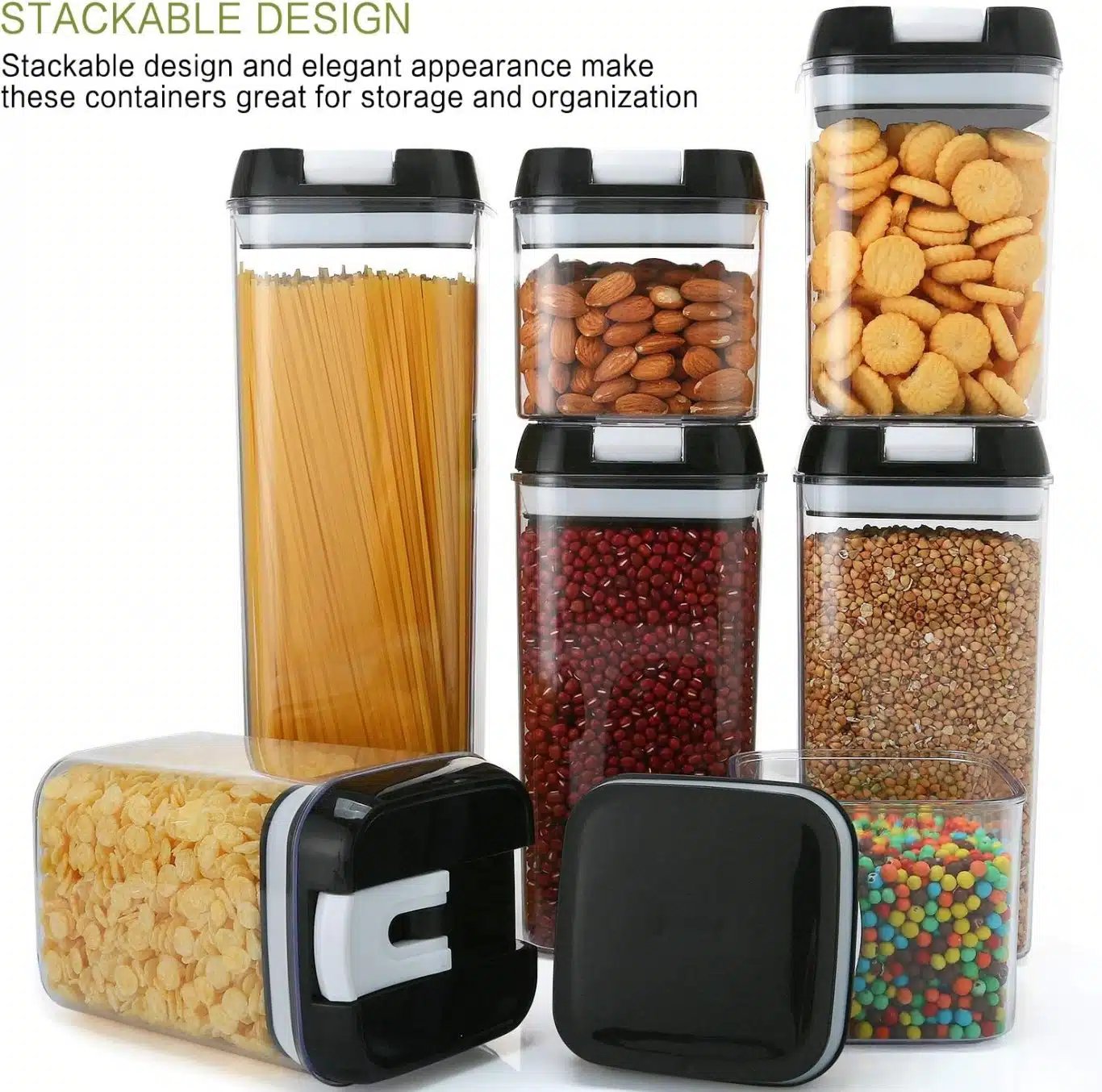 Σετ 7 Τεμαχίων Αεροστεγή Διάφανα Πλαστικά Δοχεία για Τρόφιμα Σετ 7 Τεμαχίων Αεροστεγή Διάφανα Πλαστικά Δοχεία για Τρόφιμα