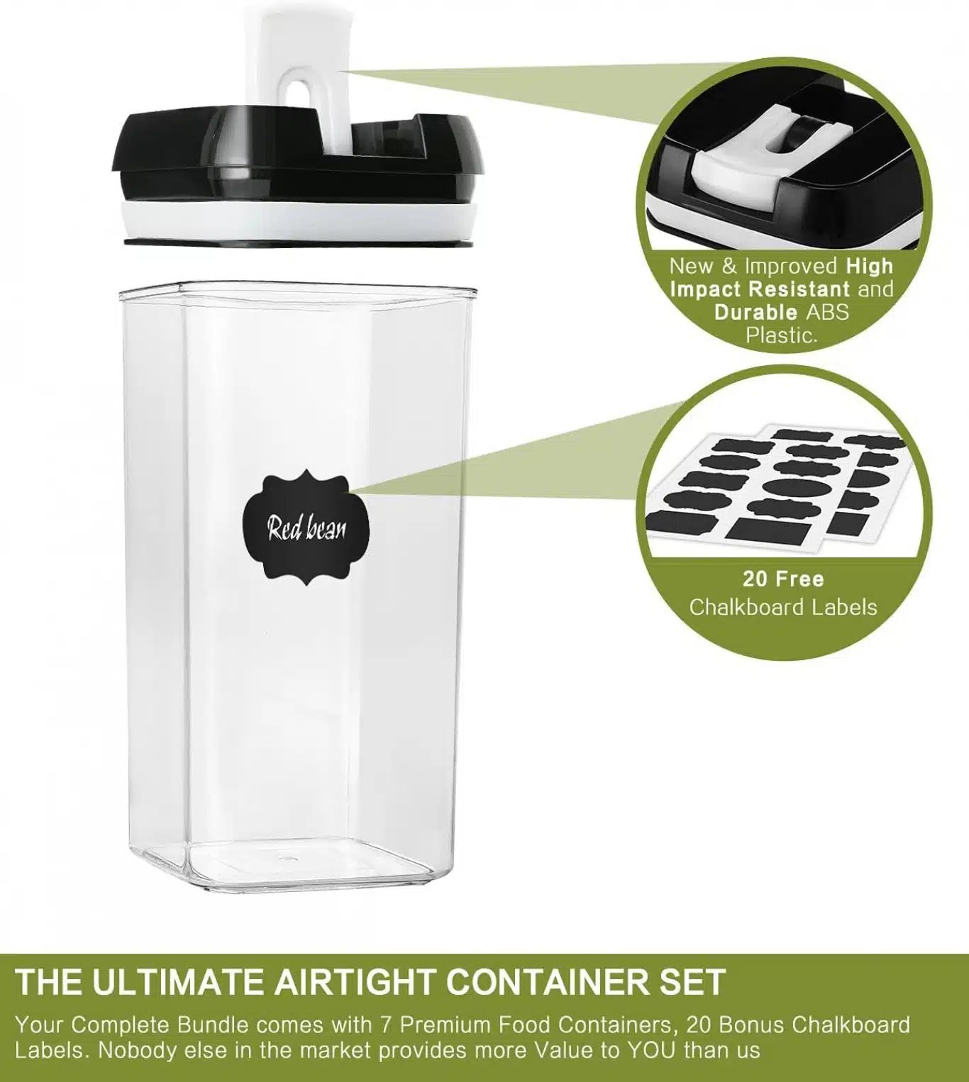 Σετ 7 Τεμαχίων Αεροστεγή Διάφανα Πλαστικά Δοχεία για Τρόφιμα Σετ 7 Τεμαχίων Αεροστεγή Διάφανα Πλαστικά Δοχεία για Τρόφιμα