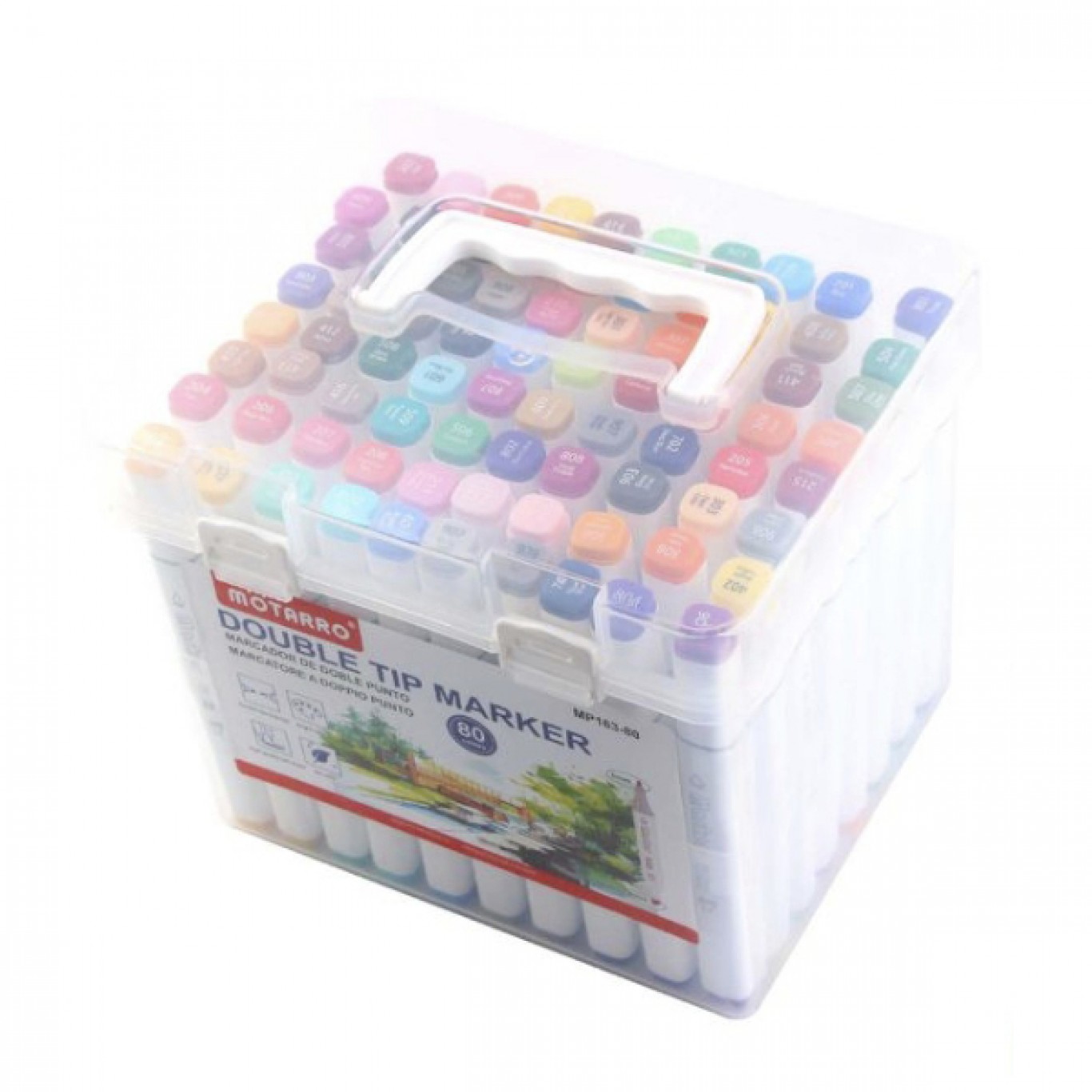 Σετ 80 Επαγγελματικοί Μαρκαδόροι Ζωγραφικής με Διπλή Μύτη Σε Θήκη Σετ 80 Επαγγελματικοί Μαρκαδόροι Ζωγραφικής με Διπλή Μύτη Σε Θήκη
