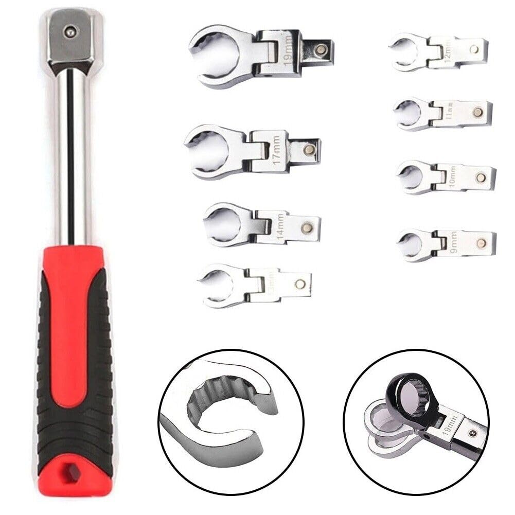 Σετ 9x Κλειδιά Γερμανοπολύγωνα Σπαστά με Λαβή - Εργαλείο Ακριβείας με Περιστροφή 180° Σετ 9x Κλειδιά Γερμανοπολύγωνα Σπαστά με Λαβή - Εργαλείο Ακριβείας με Περιστροφή 180°