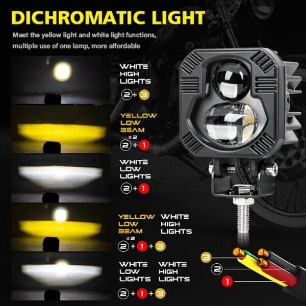 Σετ Αδιάβροχα Προβολάκια Μηχανής ή Αυτοκινήτου Αλουμινίου με 2 Σκάλες Φωτός Ψυχρό Λευκό – Κίτρινο 30W 12-24V Μαύρα Σετ Αδιάβροχα Προβολάκια Μηχανής ή Αυτοκινήτου Αλουμινίου με 2 Σκάλες Φωτός Ψυχρό Λευκό – Κίτρινο 30W 12-24V Μαύρα