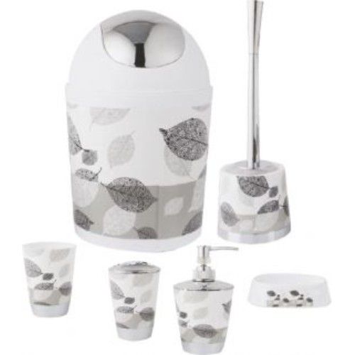 Σετ Αξεσουάρ Μπάνιου 6 Τεμαχίων Πλαστικό Leaf Σετ Αξεσουάρ Μπάνιου 6 Τεμαχίων Πλαστικό Leaf