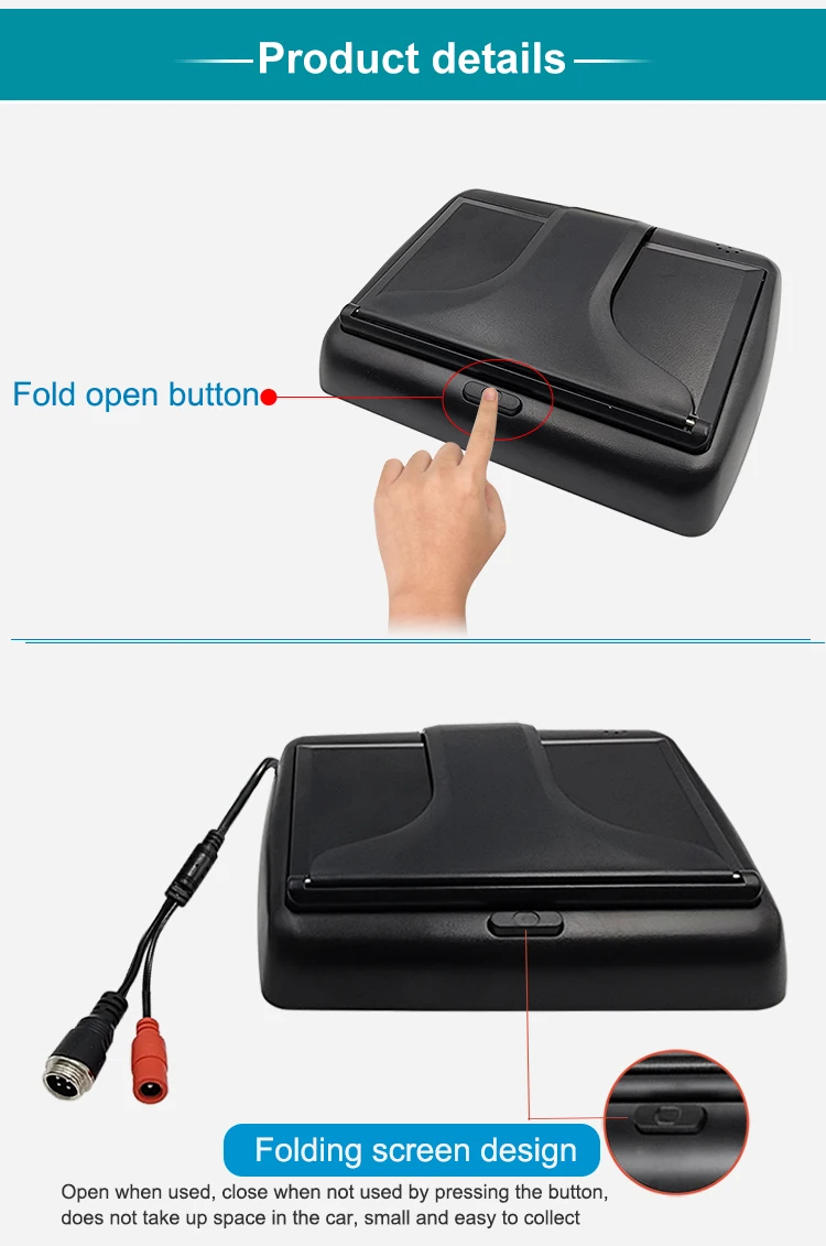 Σετ Αναδιπλούμενο Μόνιτορ Αυτοκινήτου 4 Ιντσών με Κάμερα για Αυτοκίνητο Σετ Αναδιπλούμενο Μόνιτορ Αυτοκινήτου 4 Ιντσών με Κάμερα για Αυτοκίνητο