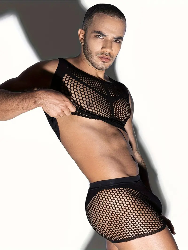 Σετ Ανδρικά Αισθησιακά Εσώρουχα - Διάτρητα - Ελαστικό One Size Σετ Ανδρικά Αισθησιακά Εσώρουχα - Διάτρητα - Ελαστικό One Size