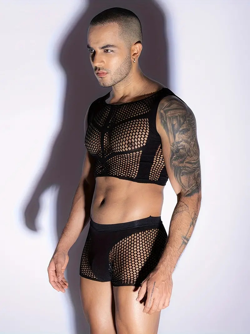 Σετ Ανδρικά Αισθησιακά Εσώρουχα - Διάτρητα - Ελαστικό One Size Σετ Ανδρικά Αισθησιακά Εσώρουχα - Διάτρητα - Ελαστικό One Size