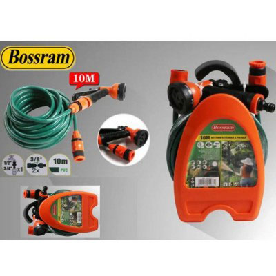 Σετ Ανέμι - Λάστιχο Ποτίσματος με Λάστιχο 10m ,Βάση Στήριξης και Πιστόλι Νερού Bossram Σετ Ανέμι - Λάστιχο Ποτίσματος με Λάστιχο 10m ,Βάση Στήριξης και Πιστόλι Νερού Bossram