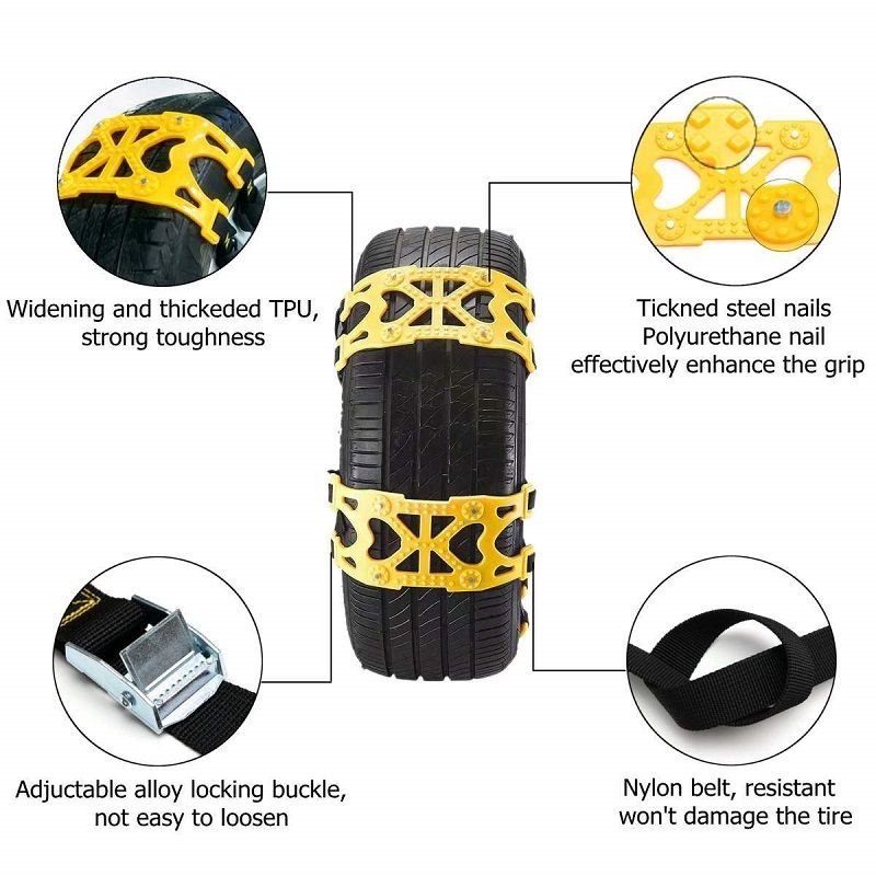 Σετ Αντιολισθητικές Αλυσίδες Νέου Τύπου για Χιόνι & Πάγο Anti Slip Snow Chains Σετ Αντιολισθητικές Αλυσίδες Νέου Τύπου για Χιόνι & Πάγο Anti Slip Snow Chains