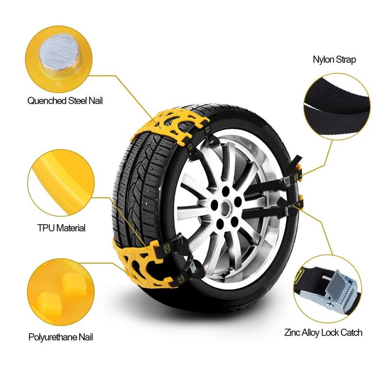 Σετ Αντιολισθητικές Αλυσίδες Νέου Τύπου για Χιόνι & Πάγο Anti Slip Snow Chains Σετ Αντιολισθητικές Αλυσίδες Νέου Τύπου για Χιόνι & Πάγο Anti Slip Snow Chains