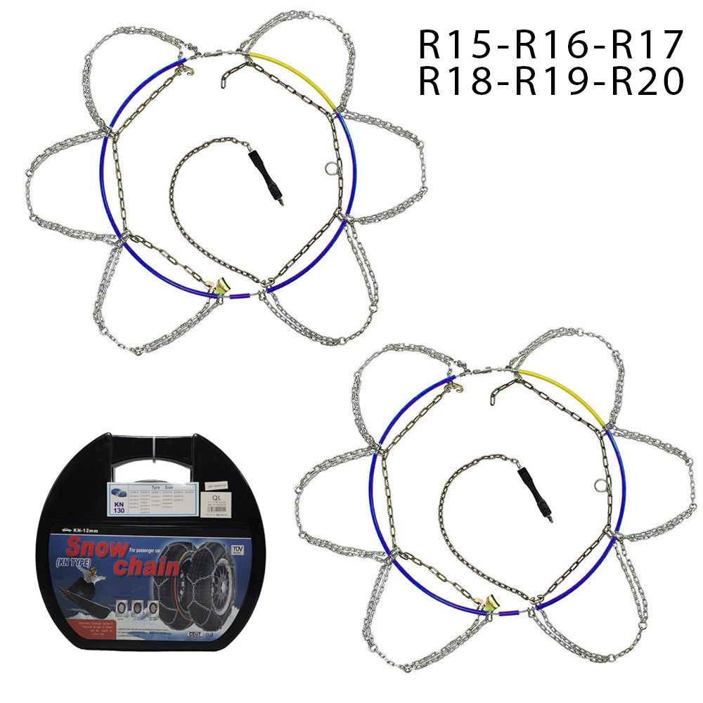 Σετ Αντιολισθητικές Αλυσίδες Χιονιού Επιβατικού Αυτοκινήτου 2τμχ 12mm για Ζάντα R15 - R16 - R17 - R18 - R19 - R20 Σετ Αντιολισθητικές Αλυσίδες Χιονιού Επιβατικού Αυτοκινήτου 2τμχ 12mm για Ζάντα R15 - R16 - R17 - R18 - R19 - R20