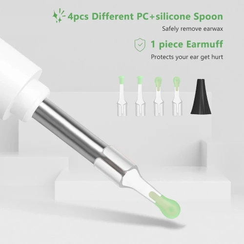 Εργαλείο αφαίρεσης κεριού αυτιού με κάμερα HD και καθαριστικό αυτιού με 6 φώτα LED – Λευκό Εργαλείο αφαίρεσης κεριού αυτιού με κάμερα HD και καθαριστικό αυτιού με 6 φώτα LED – Λευκό