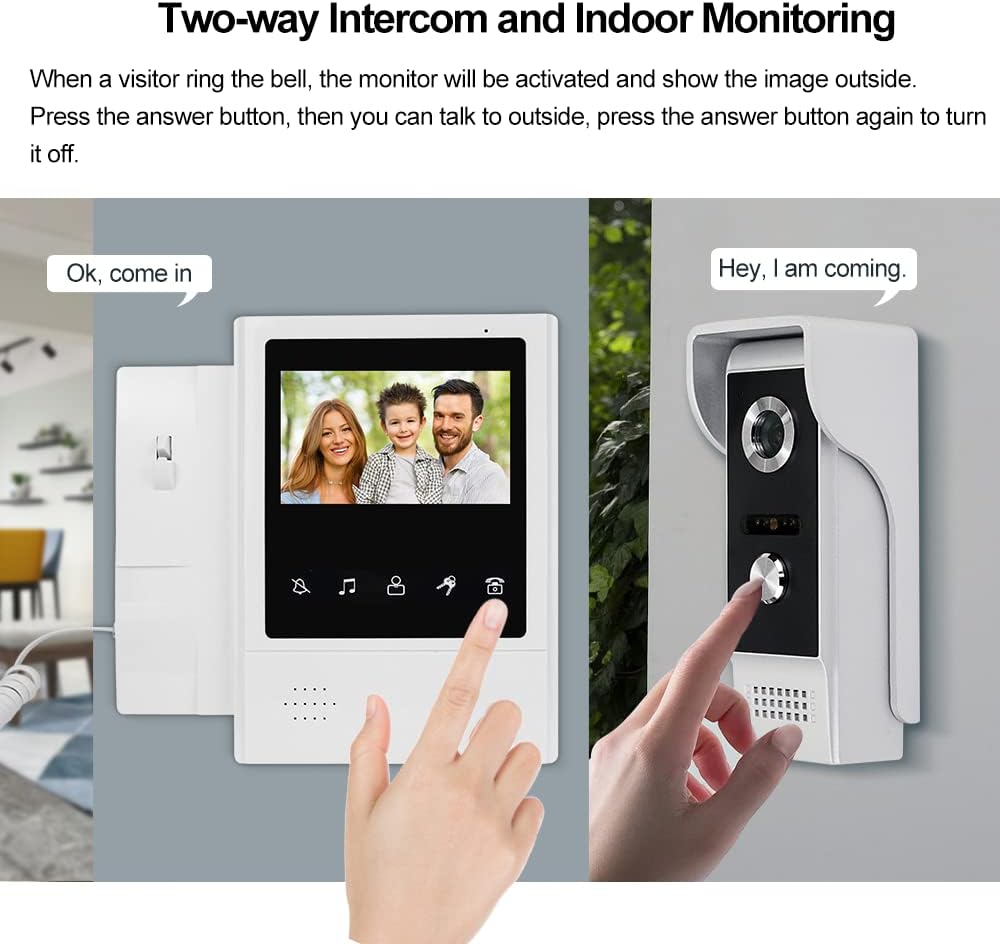 Σετ Ασύρματο Θυροτηλέφωνο 4,3 Ιντσών με Κουδούνι Κάμερα - Με Νυχτερινή Όραση & Αμφίδρομη Επικοινωνία - Video Door Phone Σετ Ασύρματο Θυροτηλέφωνο 4,3 Ιντσών με Κουδούνι Κάμερα - Με Νυχτερινή Όραση & Αμφίδρομη Επικοινωνία - Video Door Phone