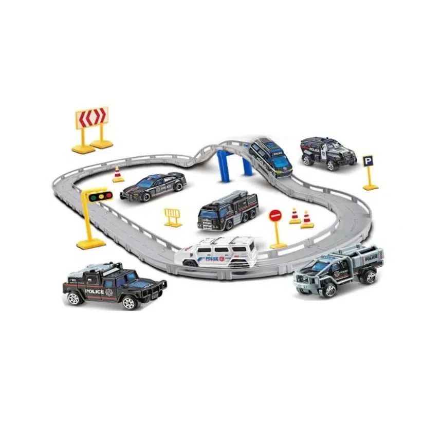 Ηλεκτρικό Σετ Αυτοκινητοδρόμου με Αστυνομικά Οχήματα για 3+ Ετών Ηλεκτρικό Σετ Αυτοκινητοδρόμου με Αστυνομικά Οχήματα για 3+ Ετών