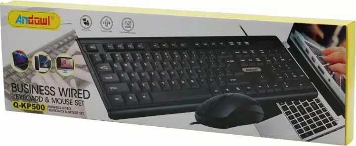Σετ Ενσύρματο Πληκτρολόγιο και Ποντίκι Andowl Μαύρο Σετ Ενσύρματο Πληκτρολόγιο και Ποντίκι Andowl Μαύρο