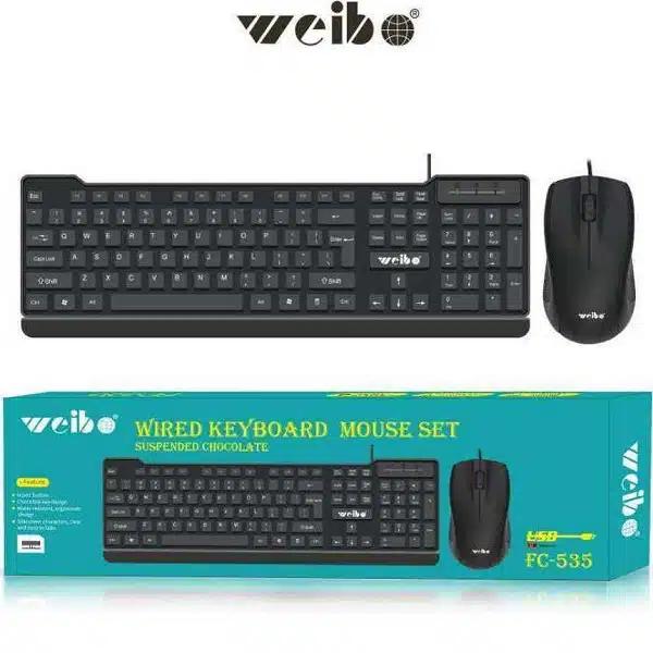 Σετ Ενσύρματο Πληκτρολόγιο και Ποντίκι Weibo-Σε Μαύρο Χρώμα Σετ Ενσύρματο Πληκτρολόγιο και Ποντίκι Weibo-Σε Μαύρο Χρώμα