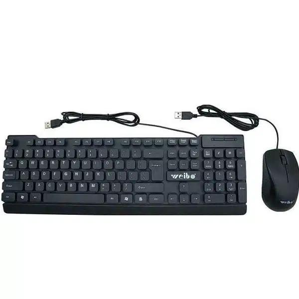 Σετ Ενσύρματο Πληκτρολόγιο και Ποντίκι Weibo-Σε Μαύρο Χρώμα Σετ Ενσύρματο Πληκτρολόγιο και Ποντίκι Weibo-Σε Μαύρο Χρώμα