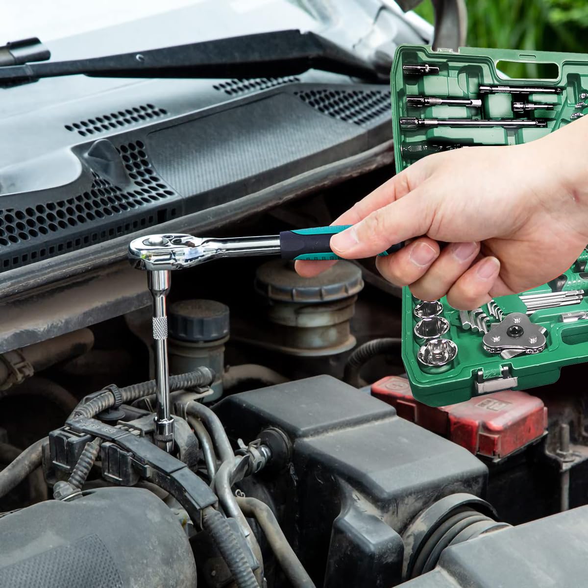 Σετ Εργαλείων Αυτοκινήτου 121 Τεμαχίων με Κασετίνα Σετ Εργαλείων Αυτοκινήτου 121 Τεμαχίων με Κασετίνα