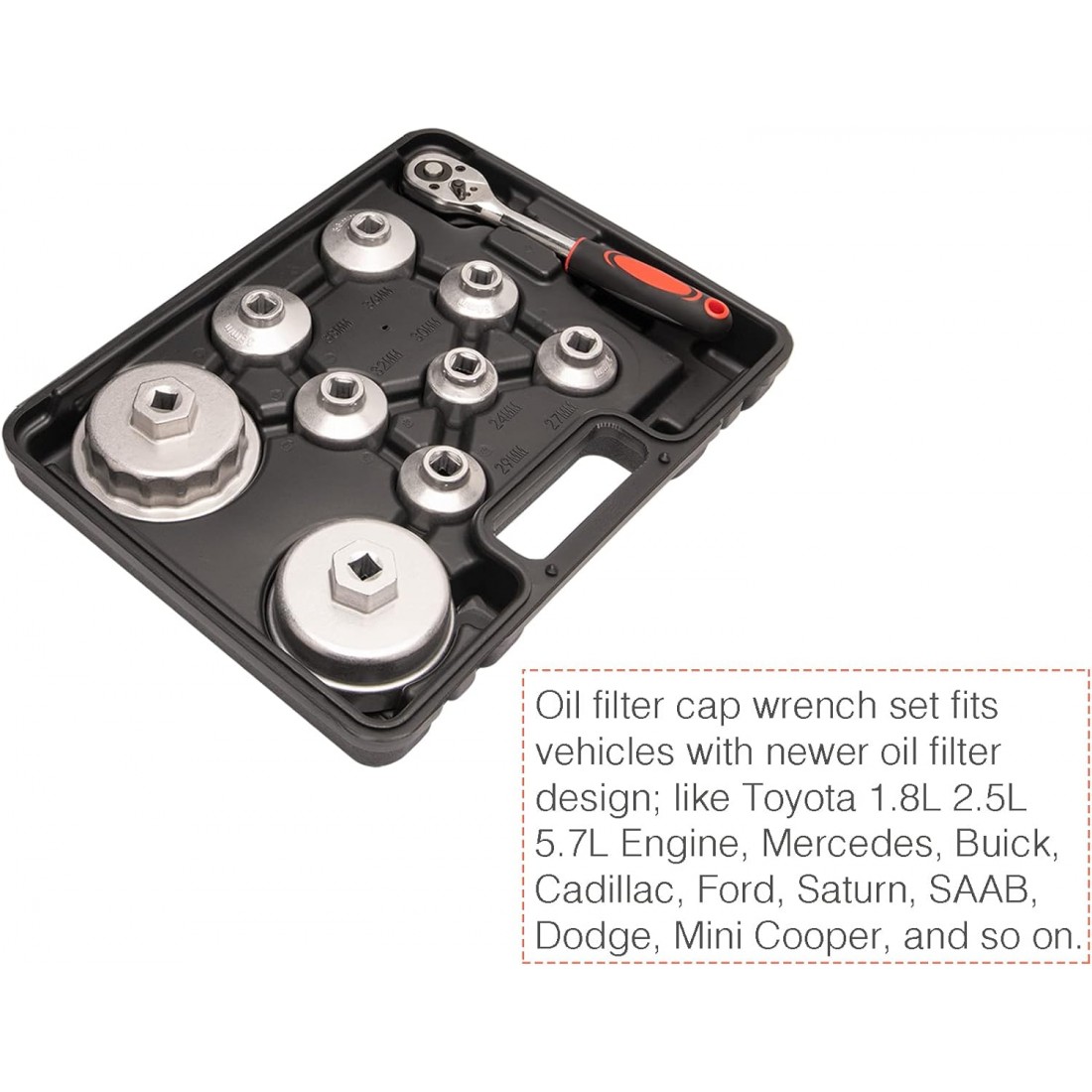 Σετ φιλτρόκλειδα κούπας αλουμινίου 10 τεμαχίων Σετ φιλτρόκλειδα κούπας αλουμινίου 10 τεμαχίων