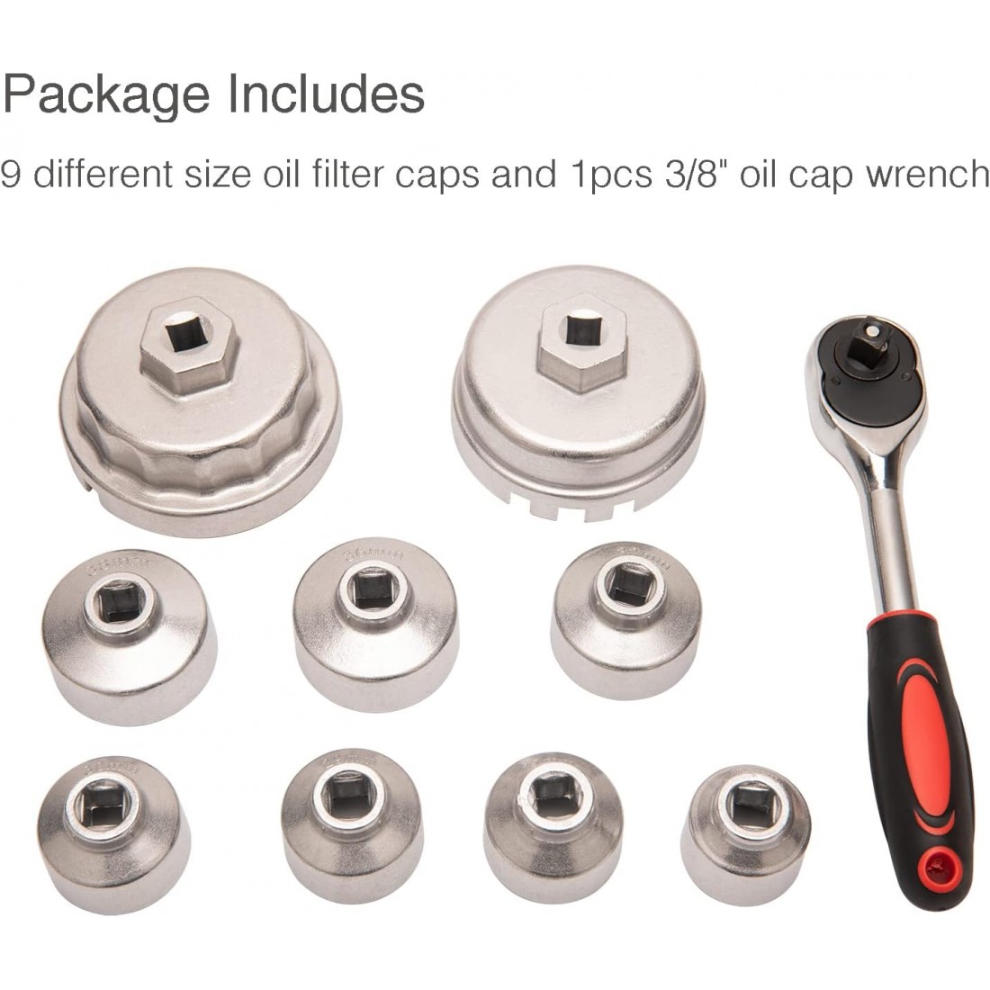 Σετ φιλτρόκλειδα κούπας αλουμινίου 10 τεμαχίων Σετ φιλτρόκλειδα κούπας αλουμινίου 10 τεμαχίων