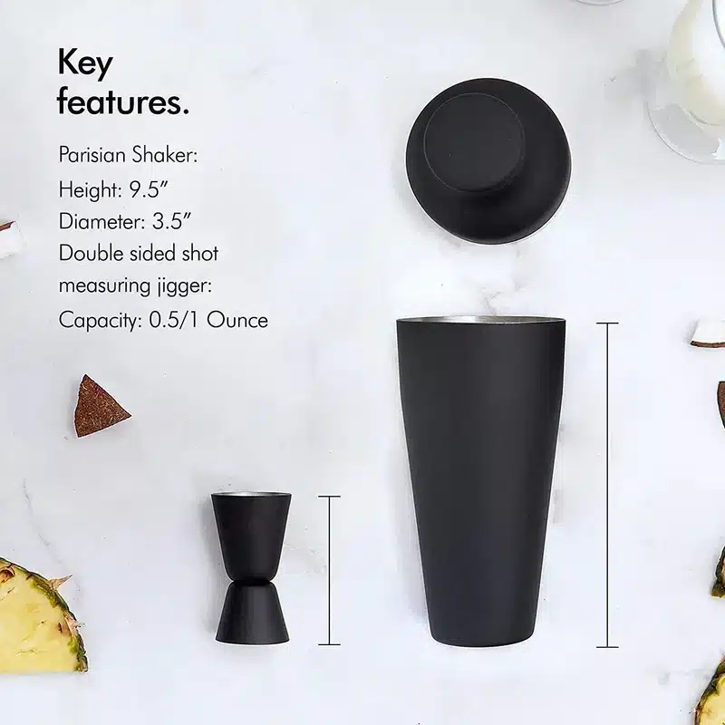 Σετ για Cocktail με Shaker Matt Black και Βιβλίο Συνταγών Σετ για Cocktail με Shaker Matt Black και Βιβλίο Συνταγών