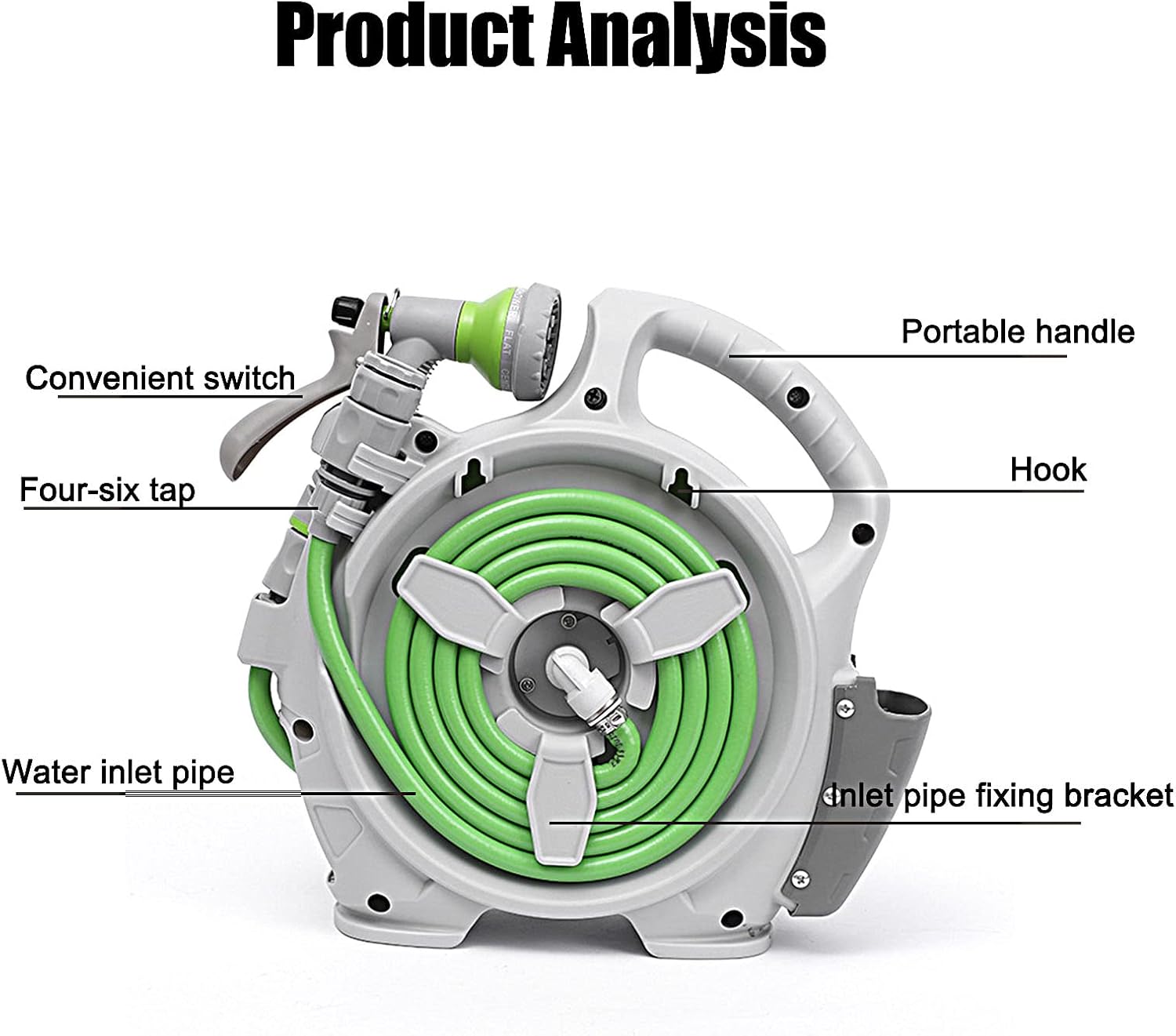 Σετ Καρούλι με Λάστιχο Ποτίσματος 15m & Μεταλλικό Πιστόλι Πολλαπλών Λειτουργιών Σετ Καρούλι με Λάστιχο Ποτίσματος 15m & Μεταλλικό Πιστόλι Πολλαπλών Λειτουργιών