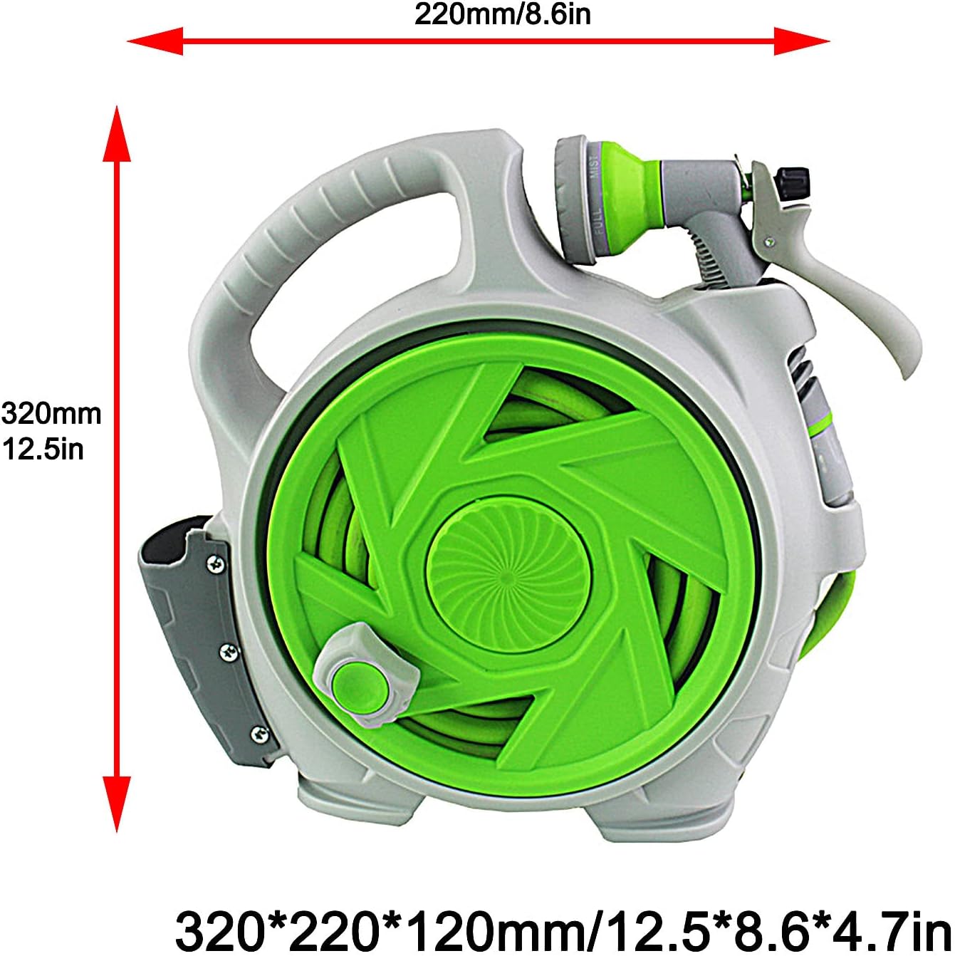 Σετ Καρούλι με Λάστιχο Ποτίσματος 15m & Μεταλλικό Πιστόλι Πολλαπλών Λειτουργιών Σετ Καρούλι με Λάστιχο Ποτίσματος 15m & Μεταλλικό Πιστόλι Πολλαπλών Λειτουργιών