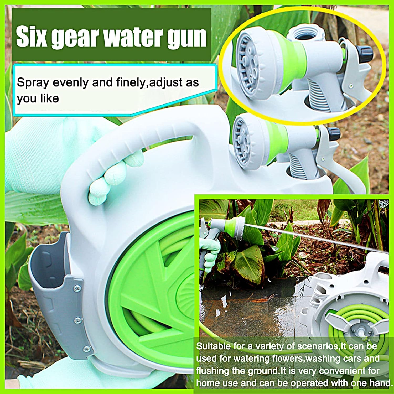 Σετ Καρούλι με Λάστιχο Ποτίσματος 15m & Μεταλλικό Πιστόλι Πολλαπλών Λειτουργιών Σετ Καρούλι με Λάστιχο Ποτίσματος 15m & Μεταλλικό Πιστόλι Πολλαπλών Λειτουργιών