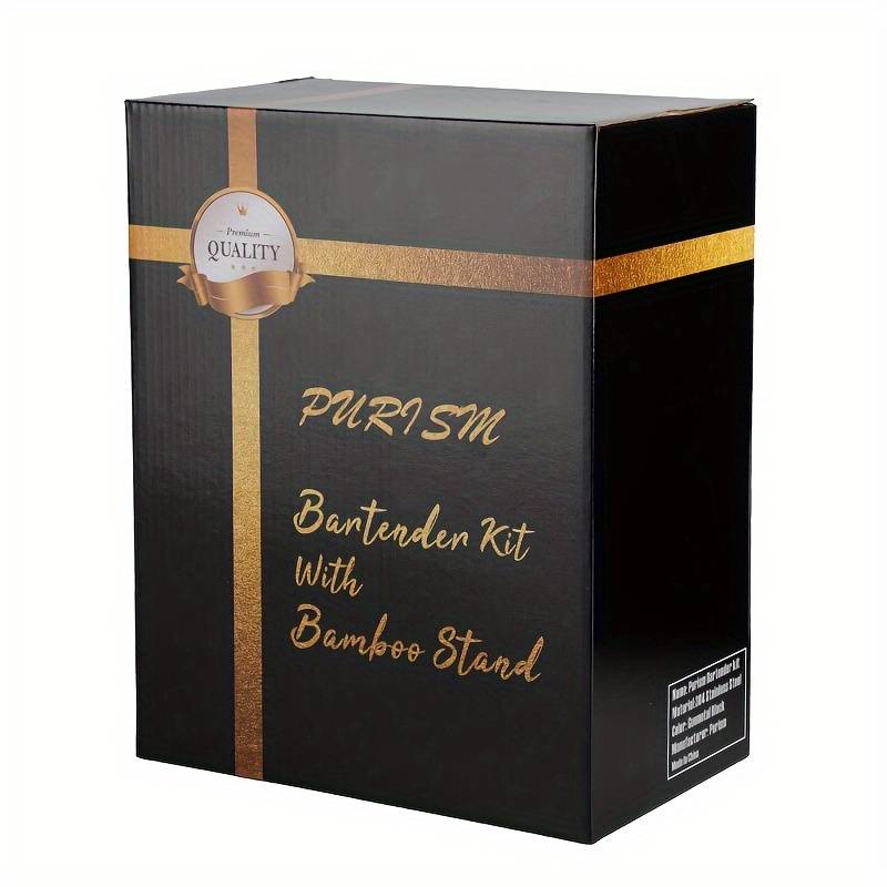 Σετ Κοκτέιλ 13 Τεμαχίων από Ανοξείδωτο Ατσάλι με Βάση από Bamboo Σετ Κοκτέιλ 13 Τεμαχίων από Ανοξείδωτο Ατσάλι με Βάση από Bamboo