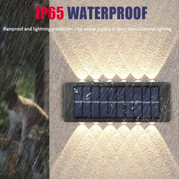 Σετ LED Αδιάβροχα Ηλιακά Επιτοίχια Φωτιστικά Εξωτερικού Χώρου με 12 SMD και Ενσωματωμένο Πάνελ σε Θερμό Λευκό Φωτισμό 2τμχ Σετ LED Αδιάβροχα Ηλιακά Επιτοίχια Φωτιστικά Εξωτερικού Χώρου με 12 SMD και Ενσωματωμένο Πάνελ σε Θερμό Λευκό Φωτισμό 2τμχ