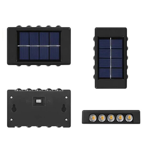 Σετ LED Αδιάβροχα Ηλιακά Επιτοίχια Φωτιστικά με 10 SMD και Ενσωματωμένο Πάνελ σε Θερμό Λευκό Φωτισμό 2τμχ DY-8 Σετ LED Αδιάβροχα Ηλιακά Επιτοίχια Φωτιστικά με 10 SMD και Ενσωματωμένο Πάνελ σε Θερμό Λευκό Φωτισμό 2τμχ DY-8