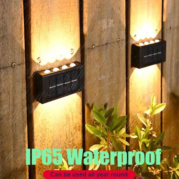 Σετ LED Αδιάβροχα Ηλιακά Επιτοίχια Φωτιστικά με 10 SMD και Ενσωματωμένο Πάνελ σε Θερμό Λευκό Φωτισμό 2τμχ DY-8 Σετ LED Αδιάβροχα Ηλιακά Επιτοίχια Φωτιστικά με 10 SMD και Ενσωματωμένο Πάνελ σε Θερμό Λευκό Φωτισμό 2τμχ DY-8