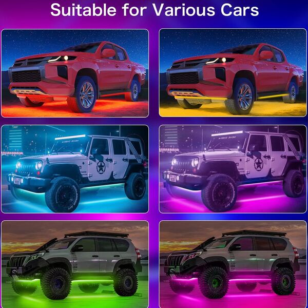 Σετ Led Ταινίες RGB Music για Κάτω από το Αυτοκίνητο Underbody Tube με Τηλεχειριστήριο Σετ Led Ταινίες RGB Music για Κάτω από το Αυτοκίνητο Underbody Tube με Τηλεχειριστήριο