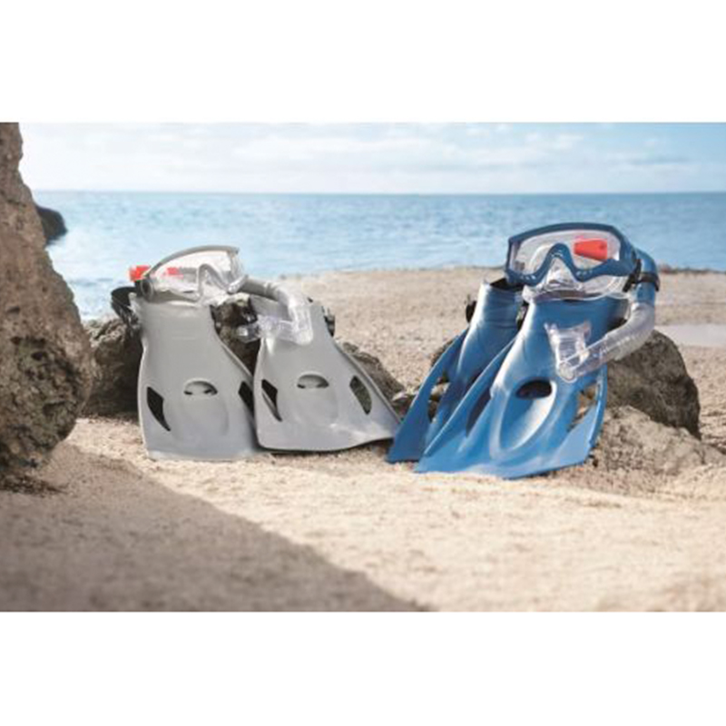 Σετ Μάσκα Θαλάσσης με Αναπνευστήρα & Βατραχοπέδιλα σε Γκρι Χρώμα - Bestway Σετ Μάσκα Θαλάσσης με Αναπνευστήρα & Βατραχοπέδιλα σε Γκρι Χρώμα - Bestway