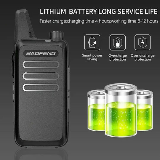 Σετ Mini Walkie Talkie 5W με 16 Κανάλια 2 τμχ - Baofeng Σετ Mini Walkie Talkie 5W με 16 Κανάλια 2 τμχ - Baofeng