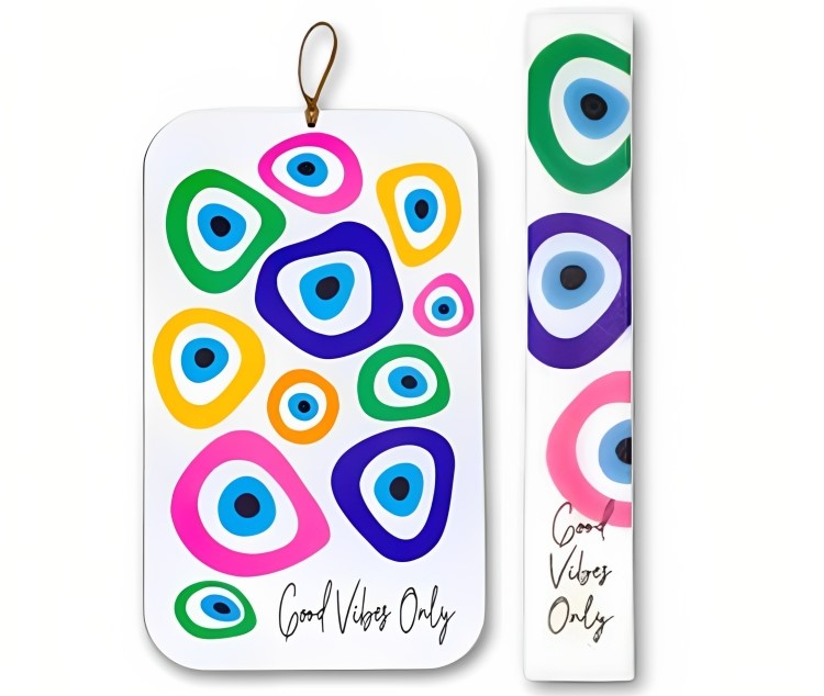 Σετ Πασχαλινή Λαμπάδα Good Vibes με Πολύχρωμα Ματάκια & Διακοσμητικό Καδράκι Σετ Πασχαλινή Λαμπάδα Good Vibes με Πολύχρωμα Ματάκια & Διακοσμητικό Καδράκι