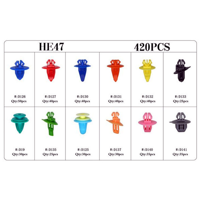 Σετ Πολύχρωμα Κλιπ - Κασετίνα 420 τμχ για Εσωτερικό, Πλαστικά, Ταπετσαρία, Μοκέτες Αυτοκινήτου & Προφυλακτήρες Universal Σετ Πολύχρωμα Κλιπ - Κασετίνα 420 τμχ για Εσωτερικό, Πλαστικά, Ταπετσαρία, Μοκέτες Αυτοκινήτου & Προφυλακτήρες Universal