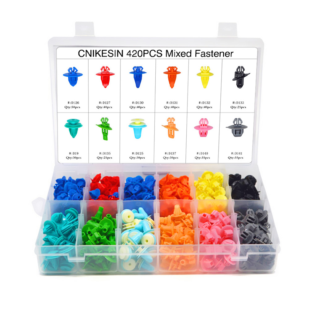 Σετ Πολύχρωμα Κλιπ - Κασετίνα 420 τμχ για Εσωτερικό, Πλαστικά, Ταπετσαρία, Μοκέτες Αυτοκινήτου & Προφυλακτήρες Universal Σετ Πολύχρωμα Κλιπ - Κασετίνα 420 τμχ για Εσωτερικό, Πλαστικά, Ταπετσαρία, Μοκέτες Αυτοκινήτου & Προφυλακτήρες Universal