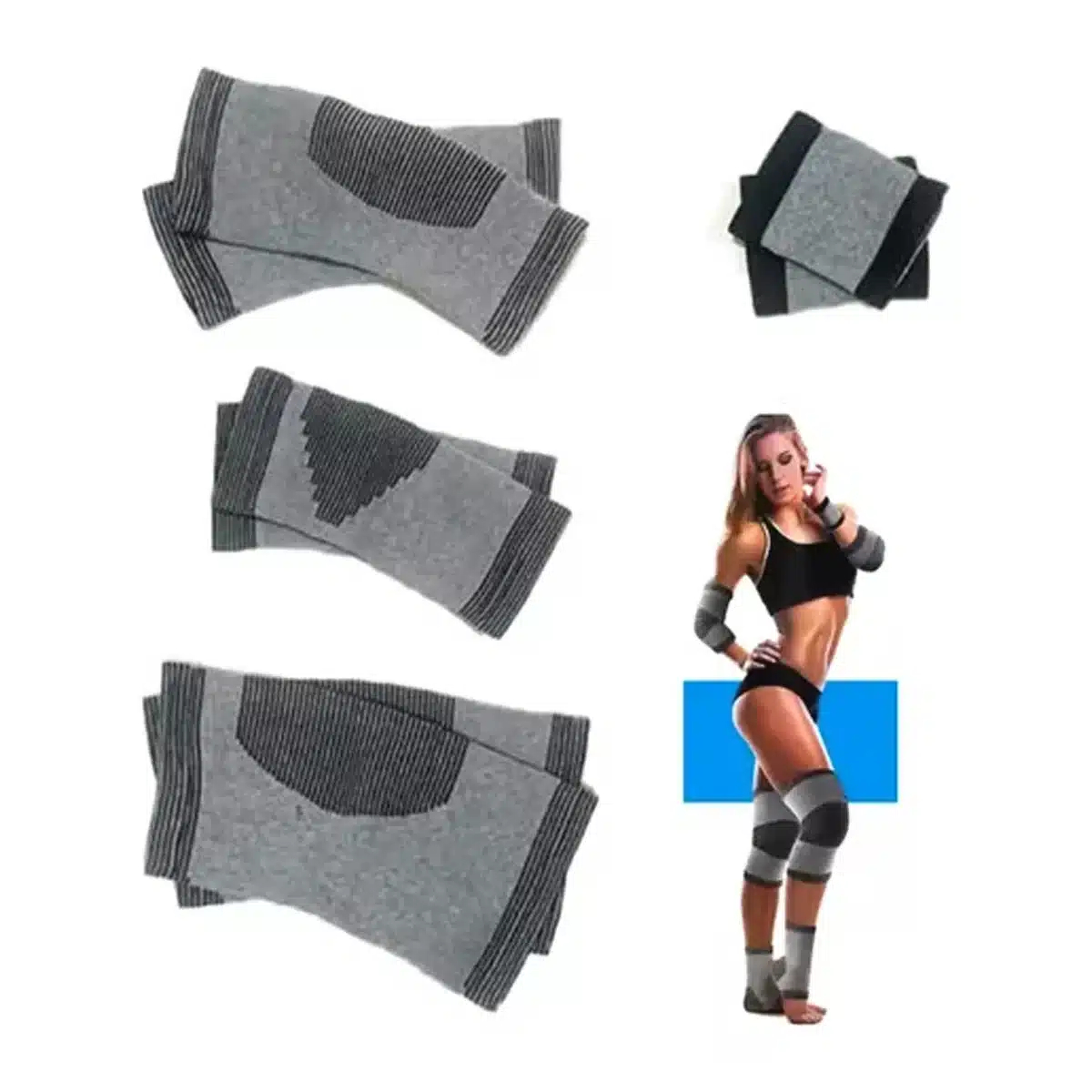 Σετ Προστατευτικά Στηρίγματα – Επίδεσμοι Αρθρώσεων 8τμχ σε Γκρι Χρώμα One Size Σετ Προστατευτικά Στηρίγματα – Επίδεσμοι Αρθρώσεων 8τμχ σε Γκρι Χρώμα One Size